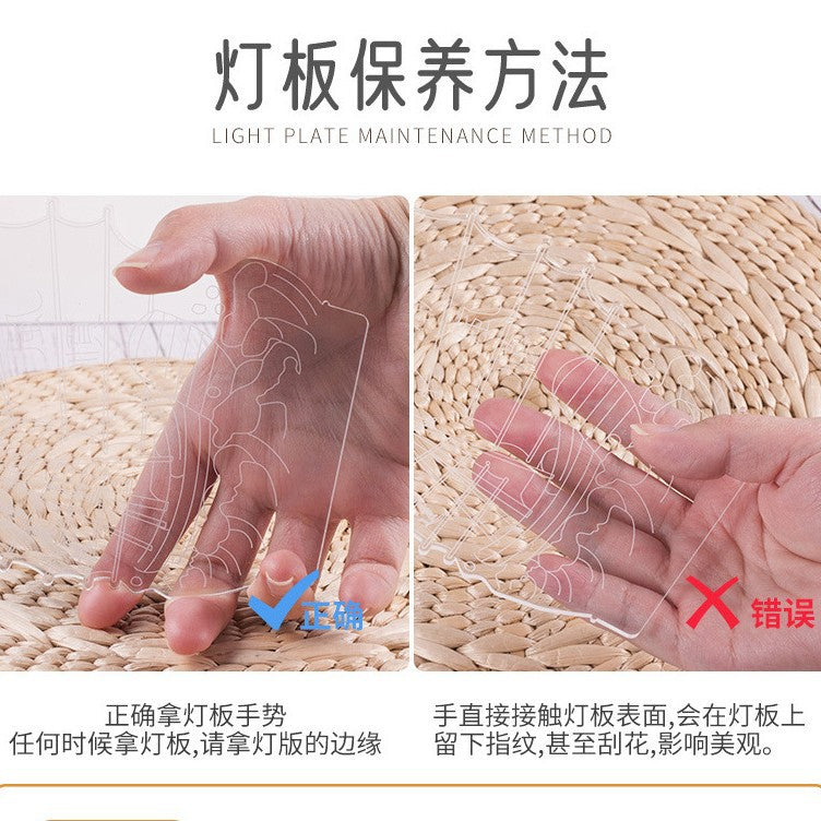 3D Night Light Acrylic Colorful Touch Remote Control Atmosphere Light Wholesale Dropshipping Creative Small Gift Factory