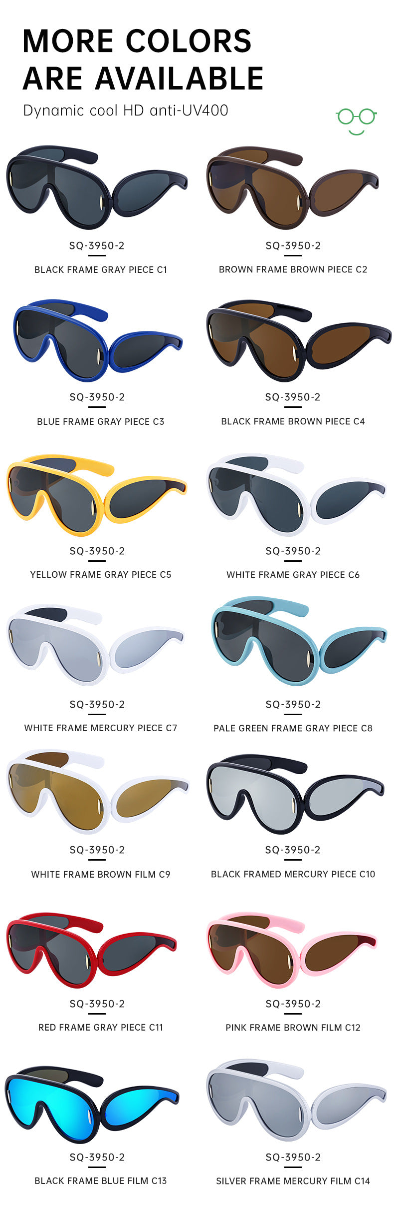 INS One-piece Large Frame Sunglasses for Women, European and American Fashion Sports Cycling Sunglasses, Windproof Glasses Wholesale