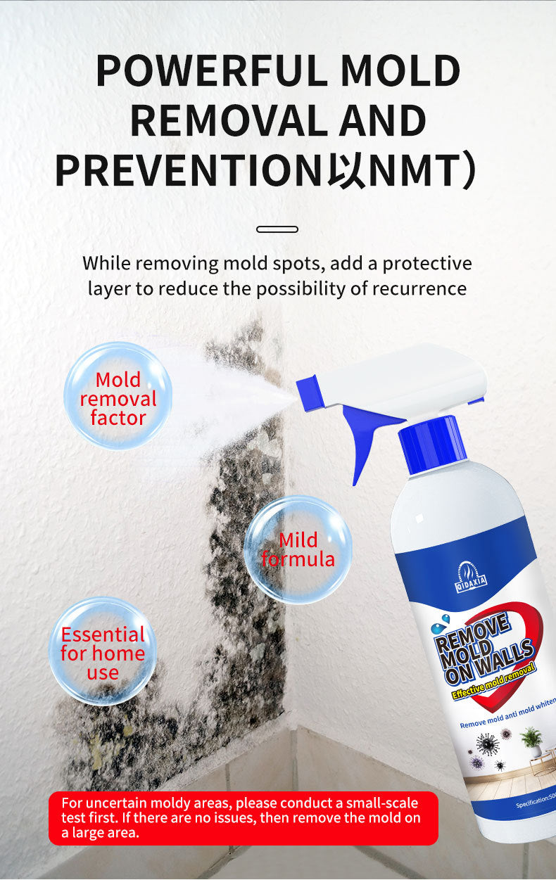 Mildew Remover for Walls, Household White Wall Tile Grout Mildew Remover Spray, Wall Mold Spot Cleaner