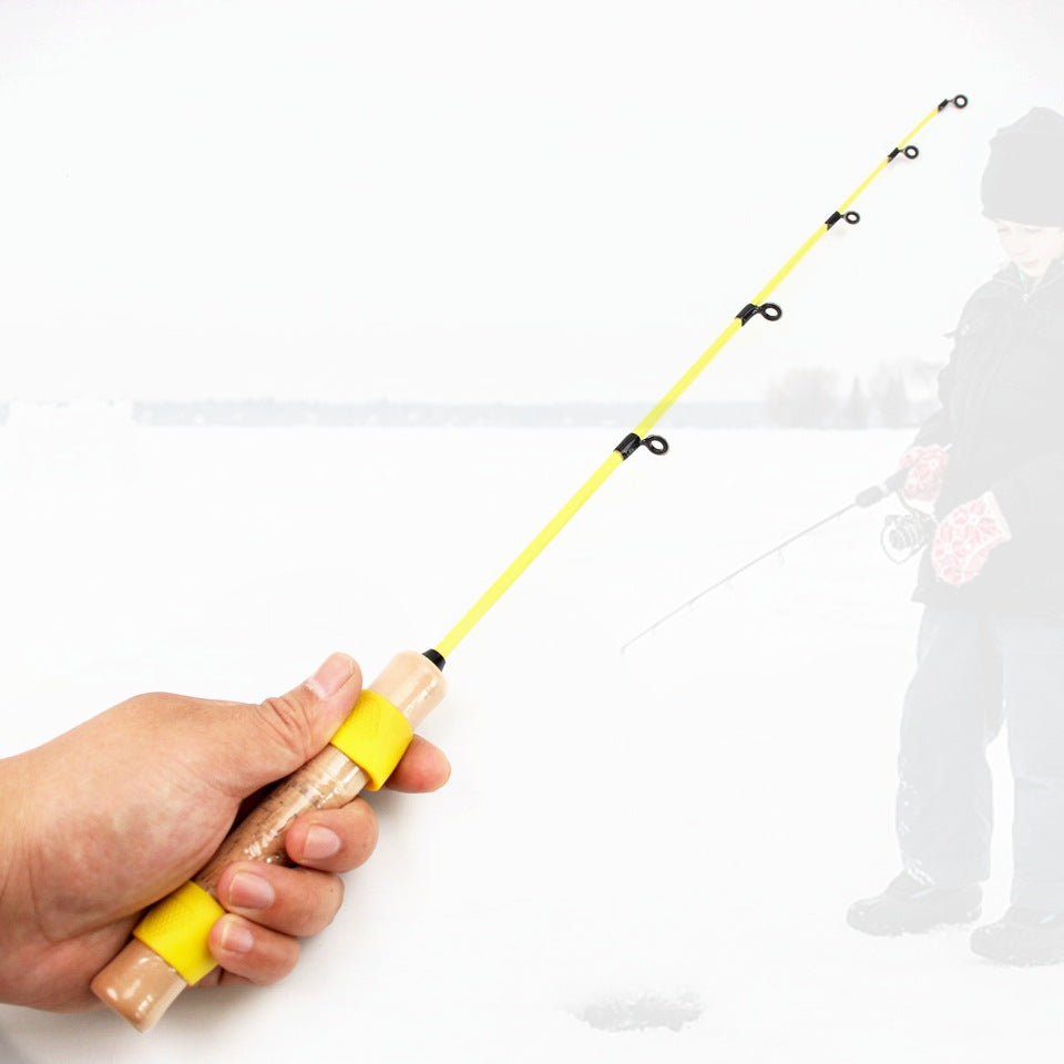 Winter Fishing Rod55cm2Portable Ice Fishing Rod with Flat Tip, Softer and More Sensitive for Ice Fishing and Raft Fishing
