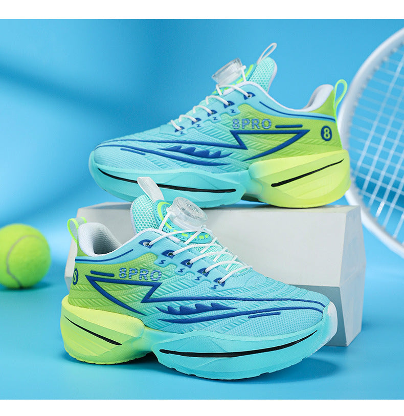 2025New Mesh Breathable Rotating Button Children's Shoes Student Training Running Shoes Red Rabbit Children's Mandarin Duck Sports Shoes