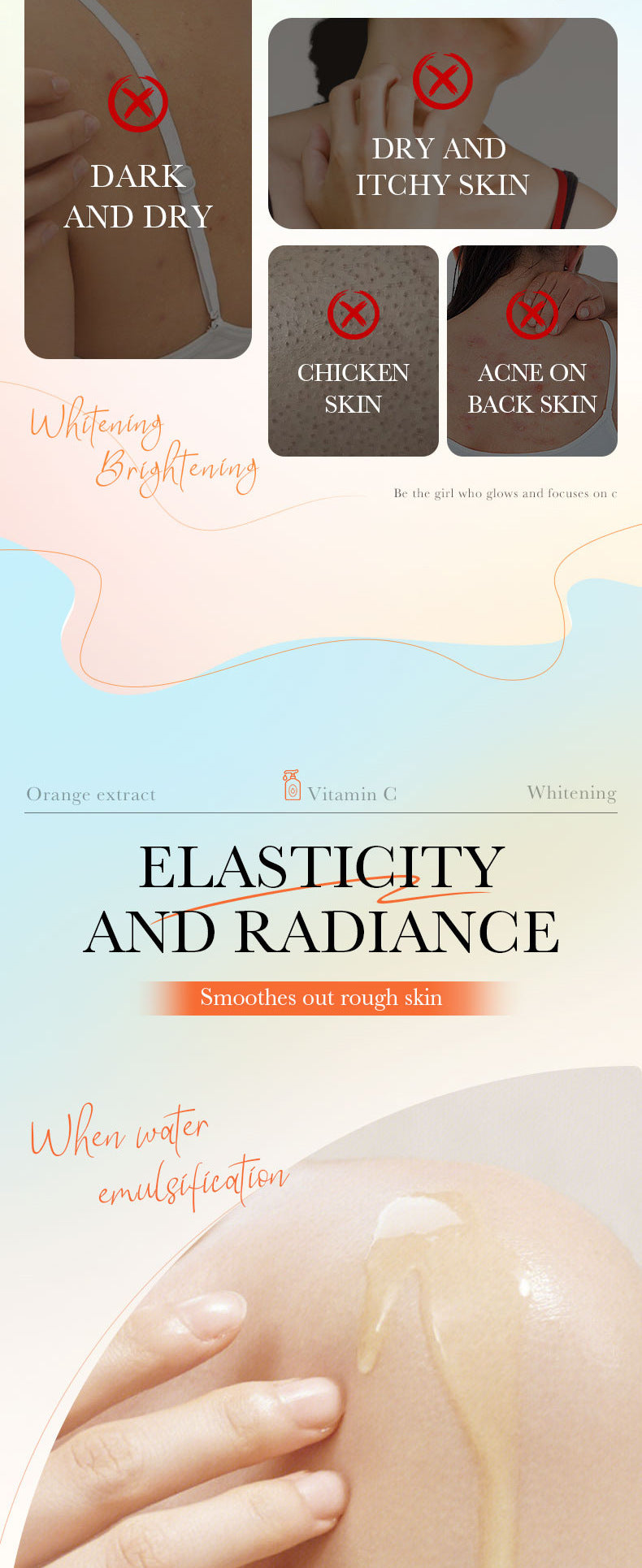 All English Vitamins C Whitening Bath Oil SADOER Deep Cleansing Body Wash  Wholesale