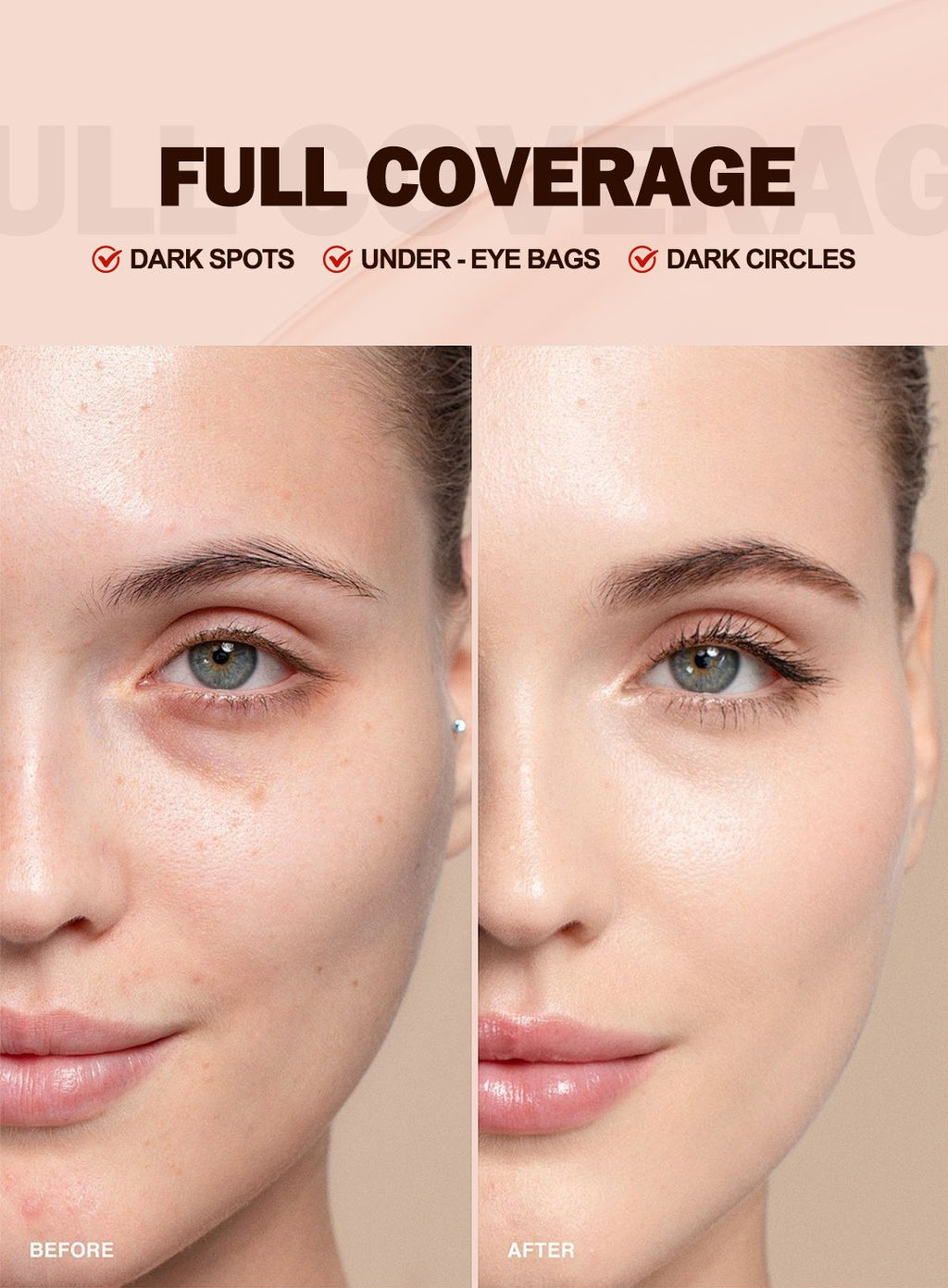 Bestselling Concealer Liquid Covers Facial Acne Marks, Blemishes, Spots, Dark Circles, Non-Cakey, Smooth Application, Concealing and Brightening Liquid