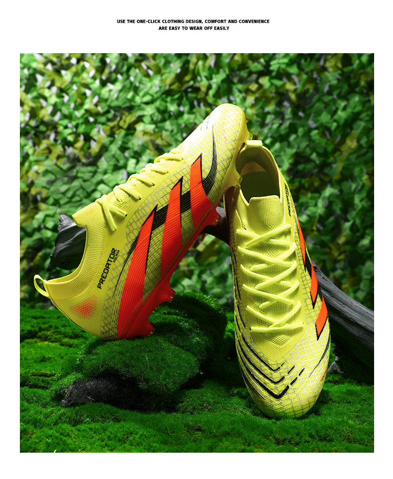 2025New Football Shoes for Men and Women, Youth Students, Fashionable and Comfortable, Long Spikes, Low-top, Factory Direct Sale