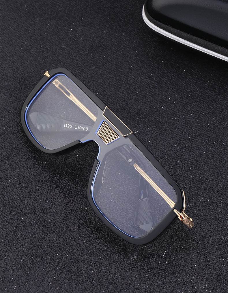 New Retro Square Frame Sunglasses for Men, European and American Style Large Frame Sunglasses for Women, Trendy Wholesale Sun Protection Sunglasses