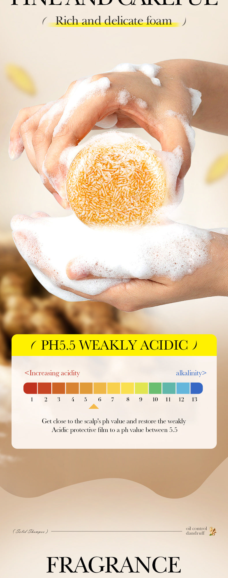 Full English Plant-Based Shampoo Soap60g SADOER Strengthen Hair Roots Deep Clean Hair Soap  Wholesale