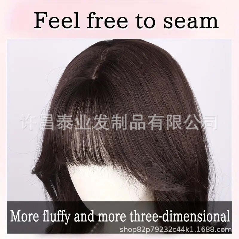Amazon European and American Japanese and Korean Cross-Border Wig for Women, Realistic Large Scalp Long Curly Hair, Fashionable Fluffy Big Waves Full Wig