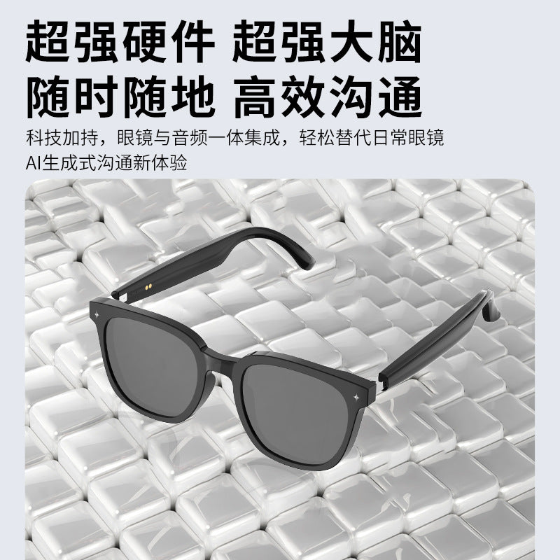 Factory direct sales smart glasses Bluetooth call ai Translation Driving Riding Comfortable Fashionable Sunglasses