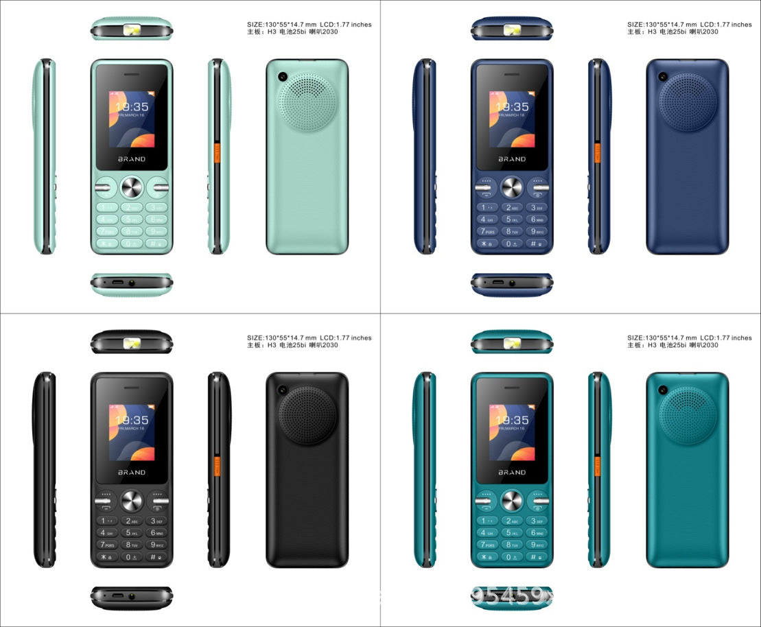 5091GSM 2G Dual Card Straight Student Old Button Phone with Ultra-Long Standby with Camera