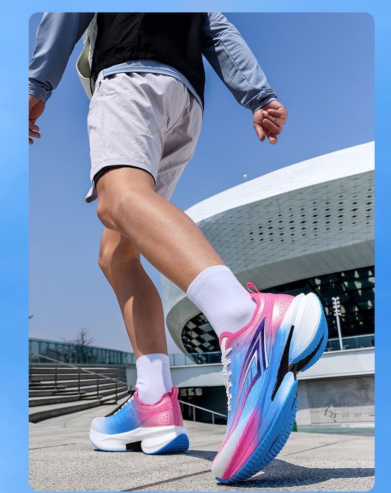 Spring Running Shoes Professional Physical Test Student Middle School Entrance Exam Field Training Shoes Carbon Plate Sports Casual Shoes Shock Absorption Men's Shoes