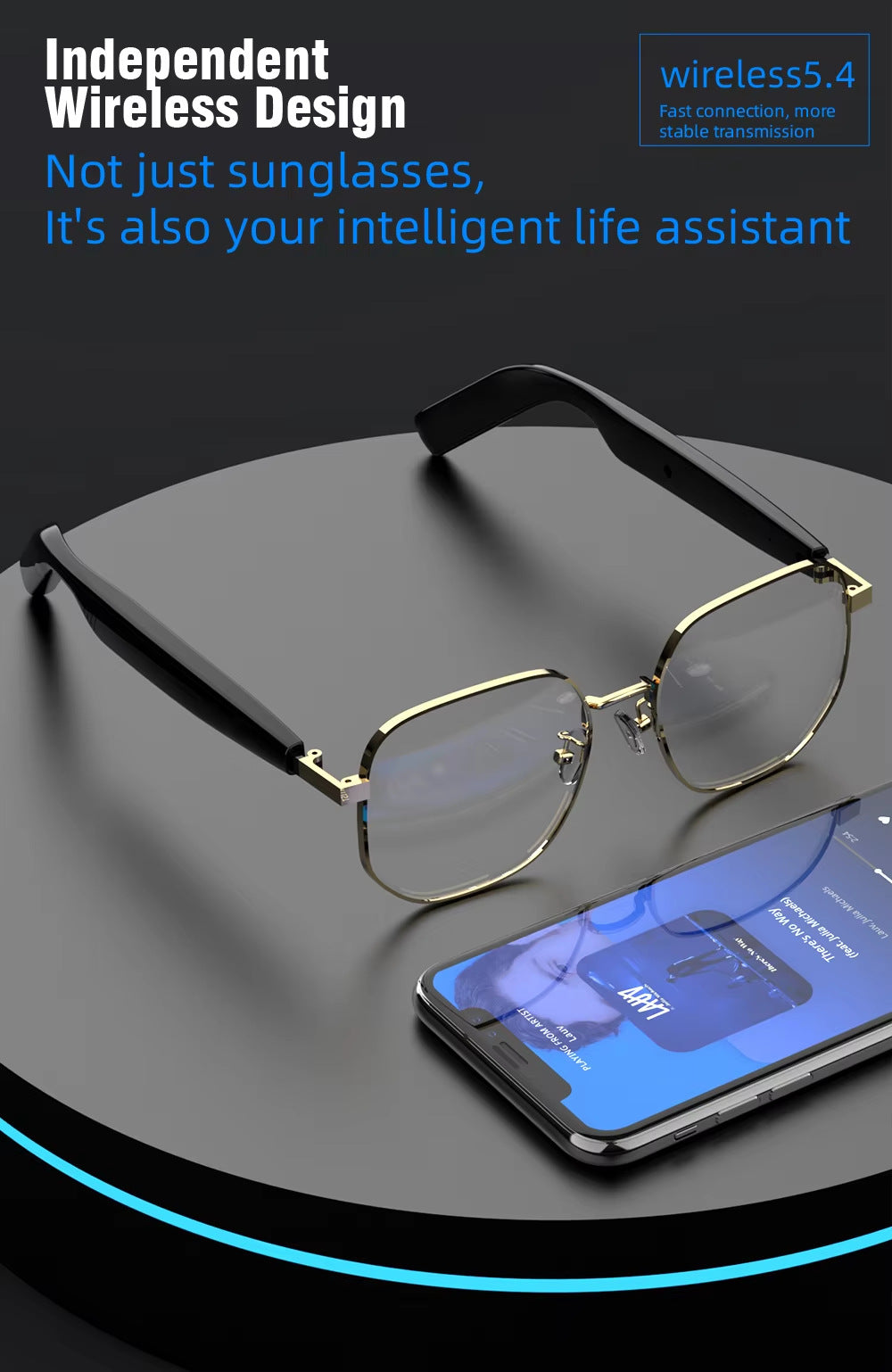 SG AI Smart Wearable Headset Glasses New Multi-Function