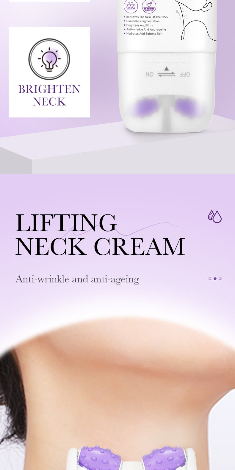 Full English Collagen Neck Cream110ml SADOER Firming Roller Neck Lifting Cream  Wholesale