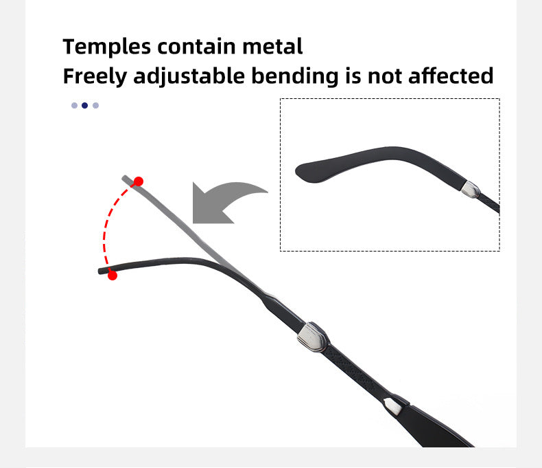 Aluminum-magnesium Spring Mirror Leg Cat Eye Sunglasses Men UV Protection ins Large Frame Sunglasses for Women with High-End Feel