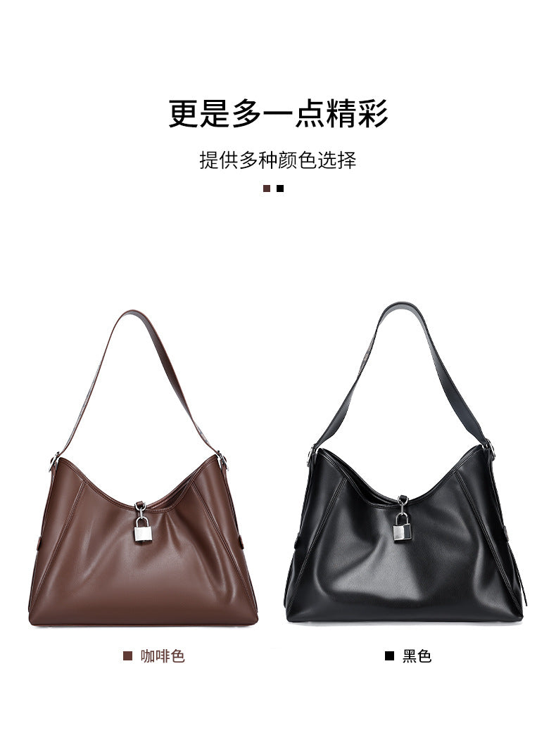 High-End Melad Crossbody Bag New Commuter Retro Tote Bag Large Capacity Versatile Single Shoulder Women's Bag Mother Bag