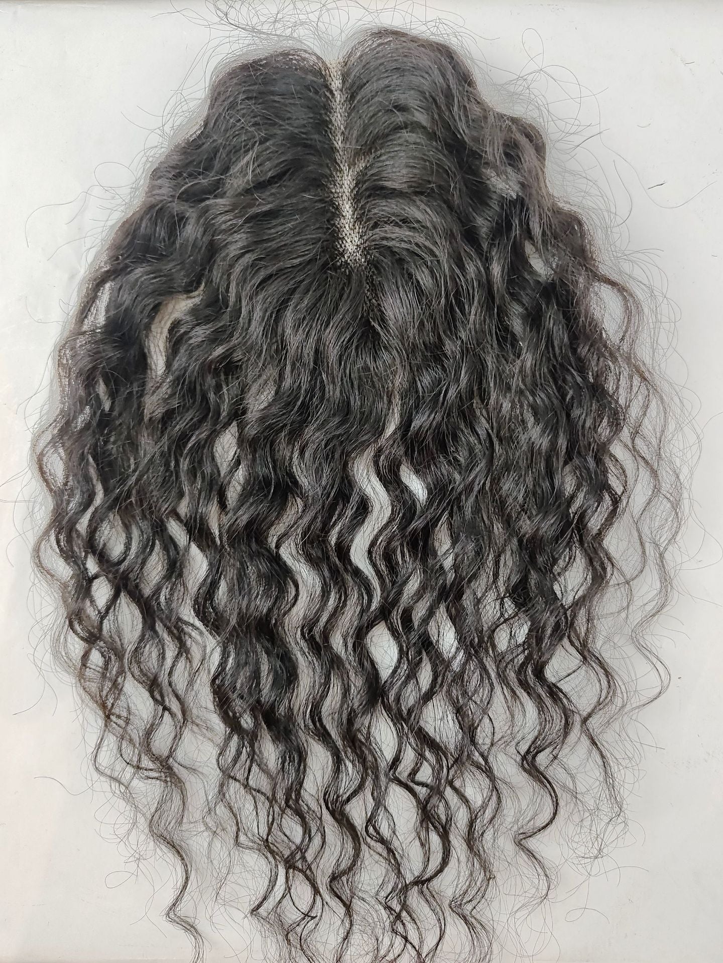 Hair Extensions for Women, Real Hair Swiss Net Full Hand-Woven Curly Hair Top Hairpiece, Increase Hair Volume, Natural and Fluffy, In Stock