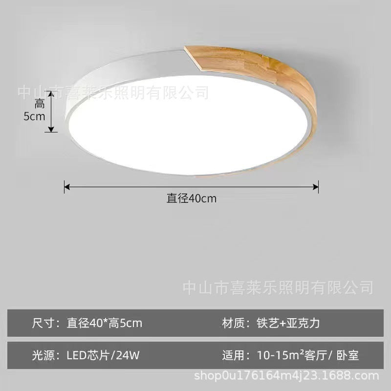 LED Lamp Bedroom Lamp Modern Simple Nordic Ceiling Lamp Creative Children's Room Study Round Room Living Room Study