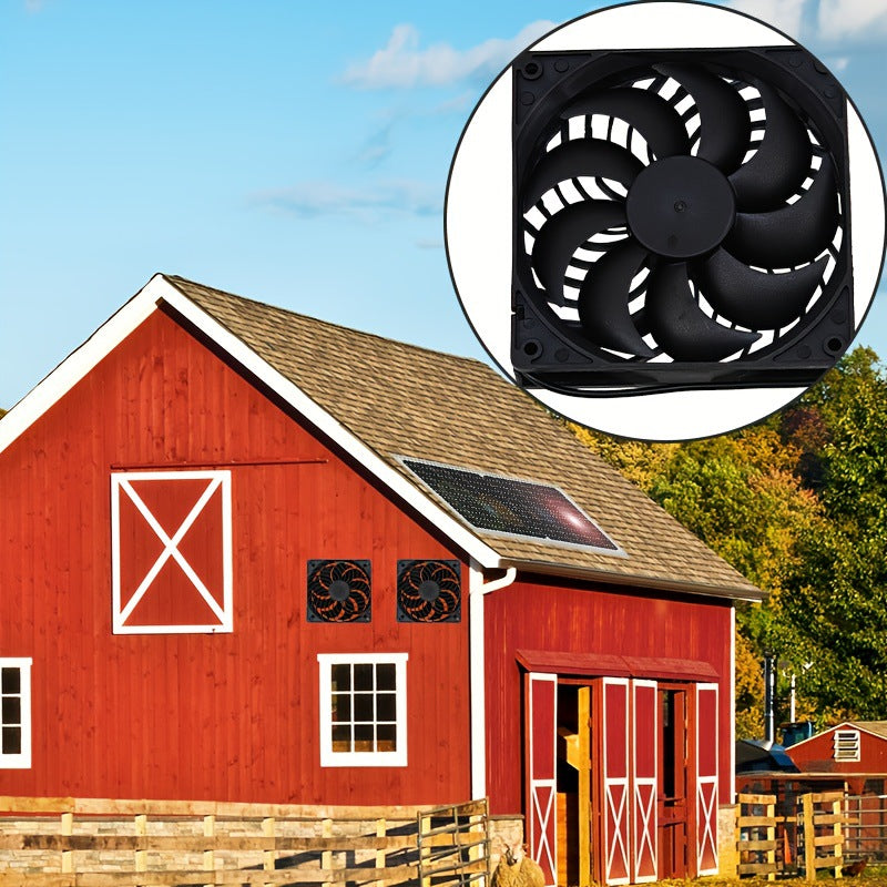 Factory Direct Solar Panel with Dual Fan Pet House Silent Solar Photovoltaic Panel Exhaust Fan Ventilation Cooling