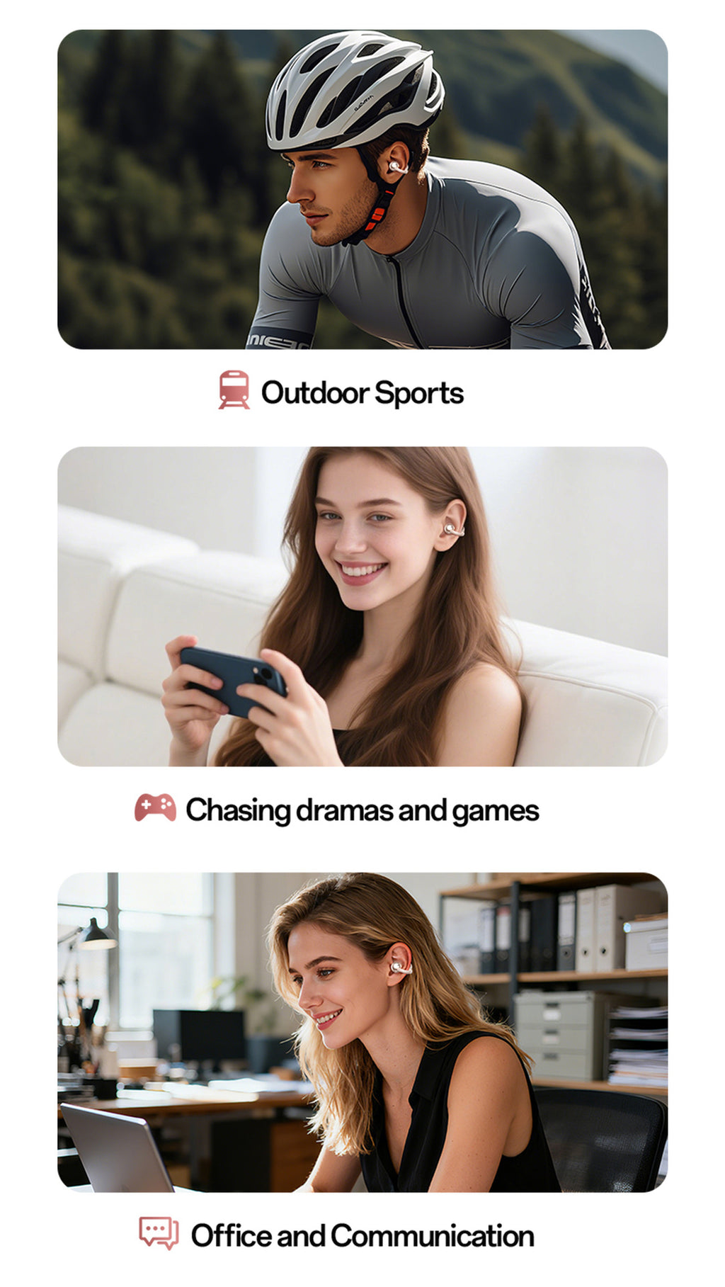 New E-commerce Model M106Simple Heart Long Battery Life High Appearance Mini Bag Style Wireless Bluetooth Earphones