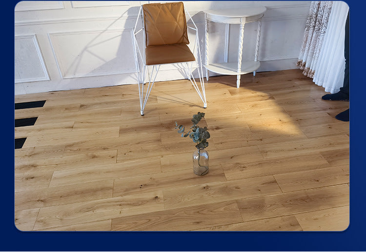 In-stock Solid Oak Flooring from Source Scar Modification Hand Scratch Pattern Original Wood Floor Solid Wood with Dragon Bone Design
