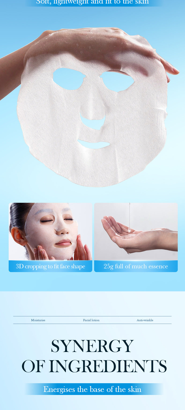 Full English Hyaluronic Acid Mask25mlSADOER8D Anti-wrinkle Nourishing Hydrating Moisturizing  Wholesale