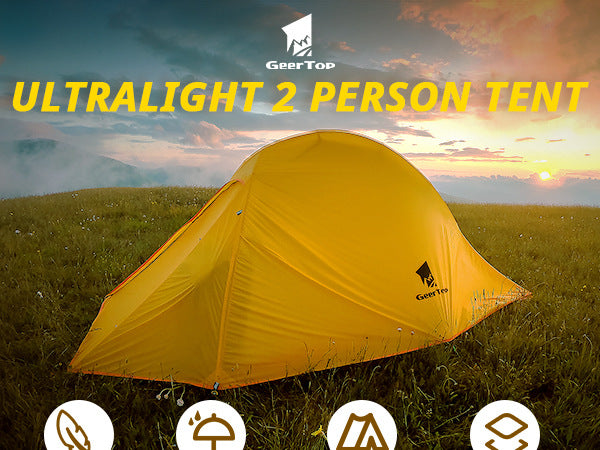 Outdoor Supplies Tent Outdoor Camping Double Layer Tent Thickened Waterproof Windproof Camping Hiking Mountaineering Tent