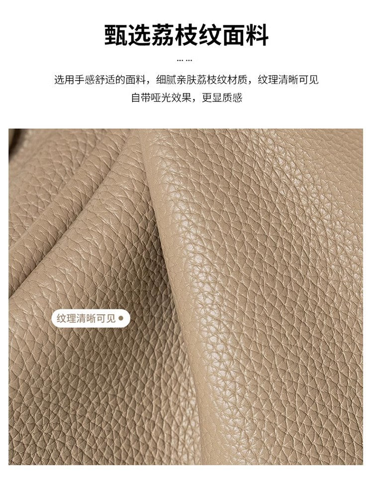 Genuine Leather Basket Bag2024New high-end casual bucket bag for women, top layer cowhide commuter handbag