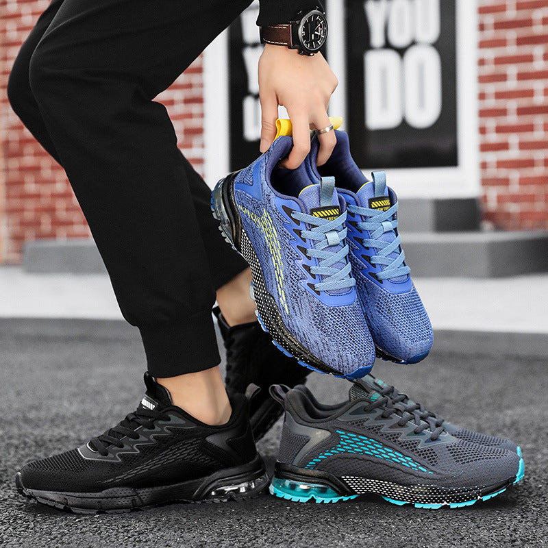 New Fashion Jelly Sole Men's Shoes Flyknit Breathable Casual Shoes Student Running Sports Shoes Export Men's Shoes