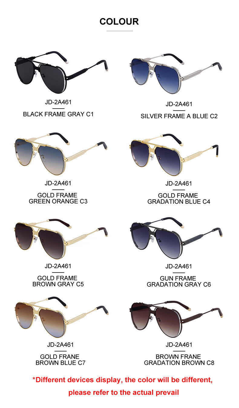 Double Bridge Toad Glasses Men's European and American Fashion Punk Style Sunglasses Outdoor Sports Sun Protection Glasses sunglasses