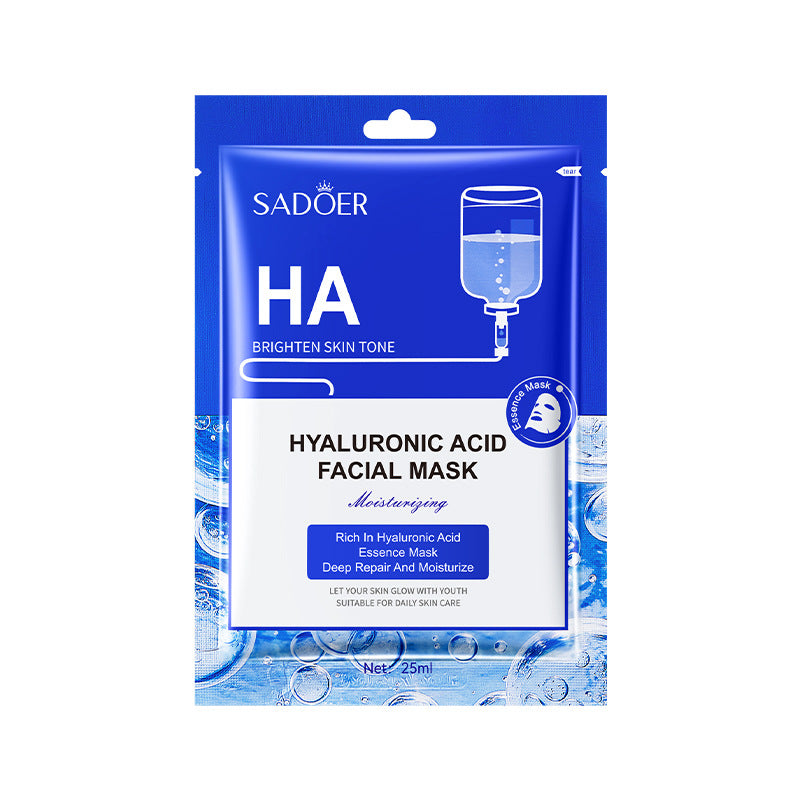 Full English Mask SADOER Hyaluronic Acid Vitamin E Oligopeptide Hydrating Moisturizing Tablets  Foreign Trade Wholesale
