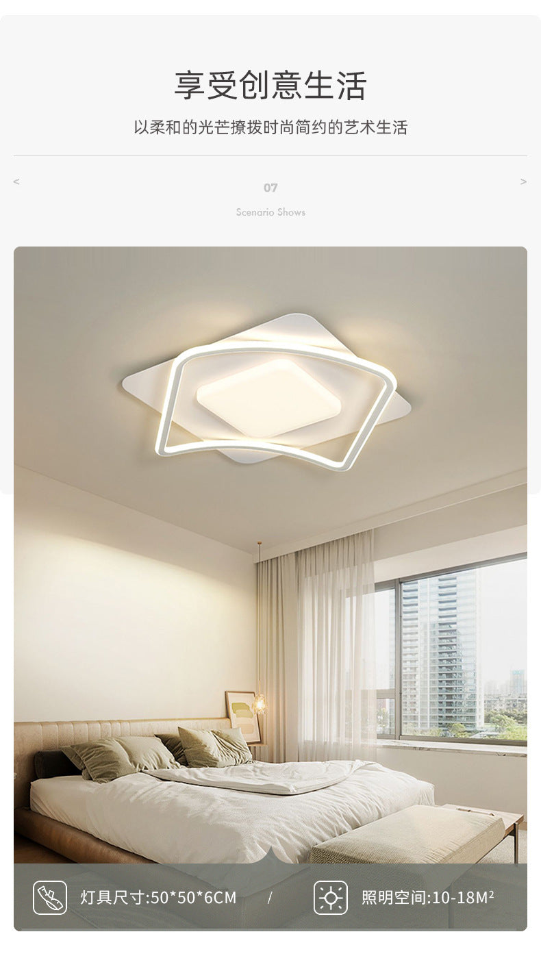 Nordic Bedroom Ceiling Light Modern Simple Creative Geometric Master Bedroom Room Lighting Design Internet Celebrity Home Ceiling Light