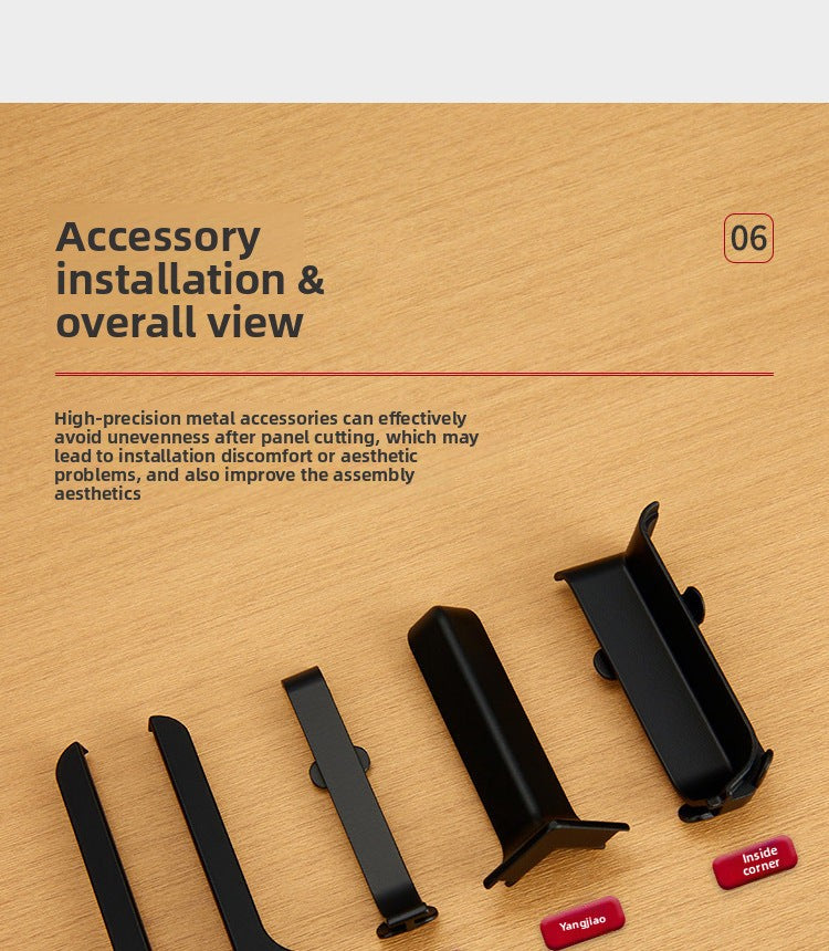 Aluminum alloy skirting board, ultra-thin snap-on minimalist corner trim6cm8cm Metal stainless steel ultra-narrow baseboard