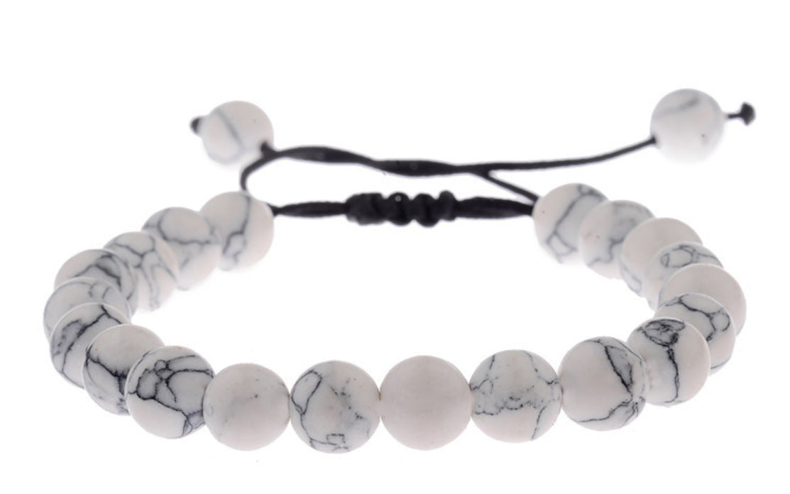 108Pink Quartz Bracelet Lotus Lucky Tree Pendant Labradorite Braided Bracelet Agate Tiger Eye Elastic Bracelet