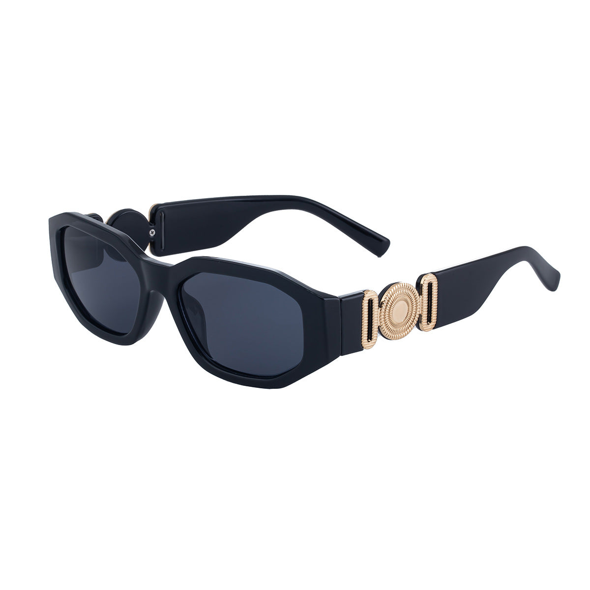 2025New Small Square Frame Sunglasses European and American Trendy Head-Shaped Polygonal Glasses Small Frame Sunglasses for Men