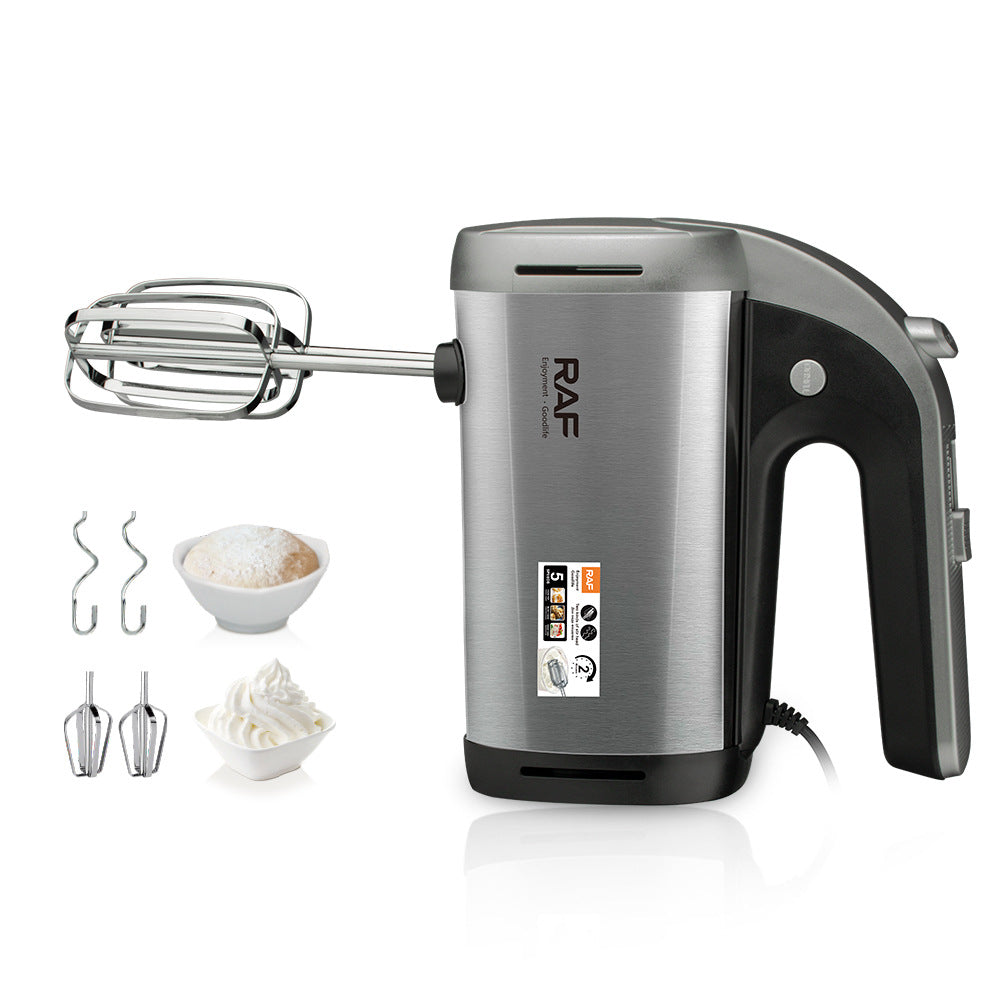 RAF European Standard7Electric Egg Beater Household Handheld High-Power Egg Mixer Dough Kneading Baking Blender