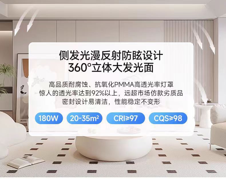 Full Spectrum Living Room Main Light Elegant2025New Eye Protection Ceiling Light Modern Simple Zhongshan Lighting Package Set