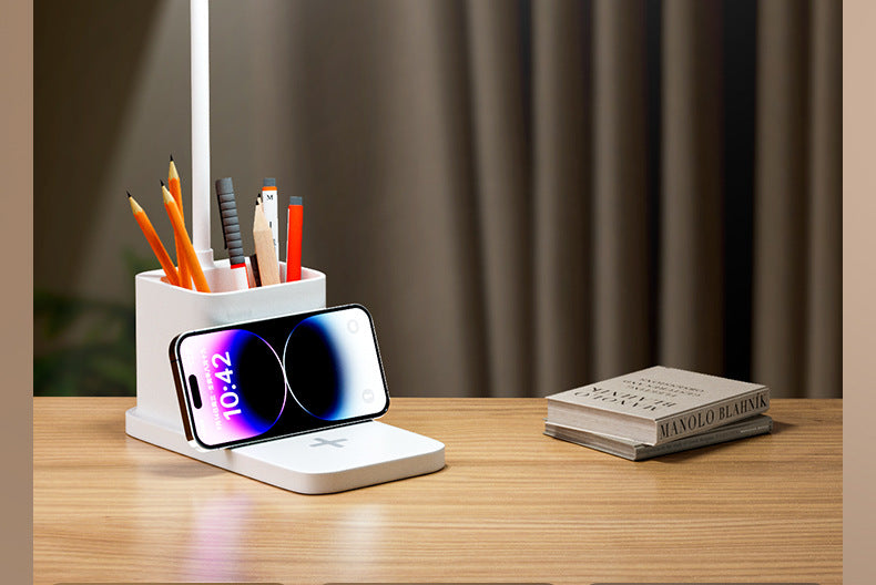 Custom Desk Lamp Study Eye Protection Dormitory Lamp Student Desk Rechargeable Children's Desktop Lamp Pen Holder Reading Lamp