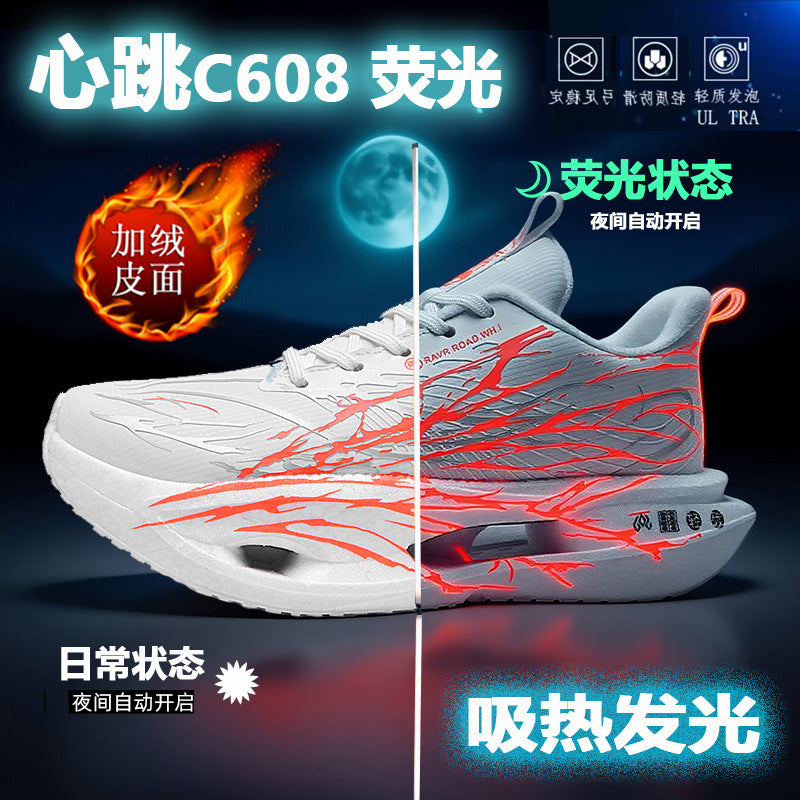 Red Rabbit9pro Winter New Leather Fleece-Lined Warm Running Shoes for Teenagers with Real Carbon Plate Training Sports Shoes
