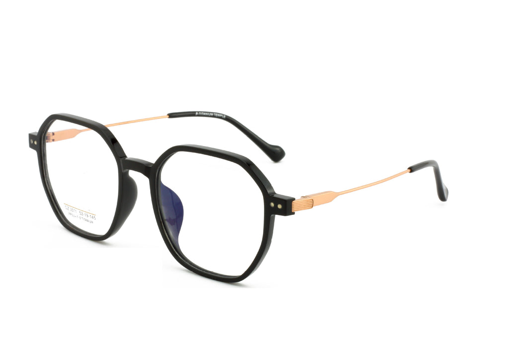 PPSU Titanium Eyeglass Frame Polygonal Retro Half Titanium Frame Fashion Commuting Versatile Glasses Business Lightweight Metal Frame