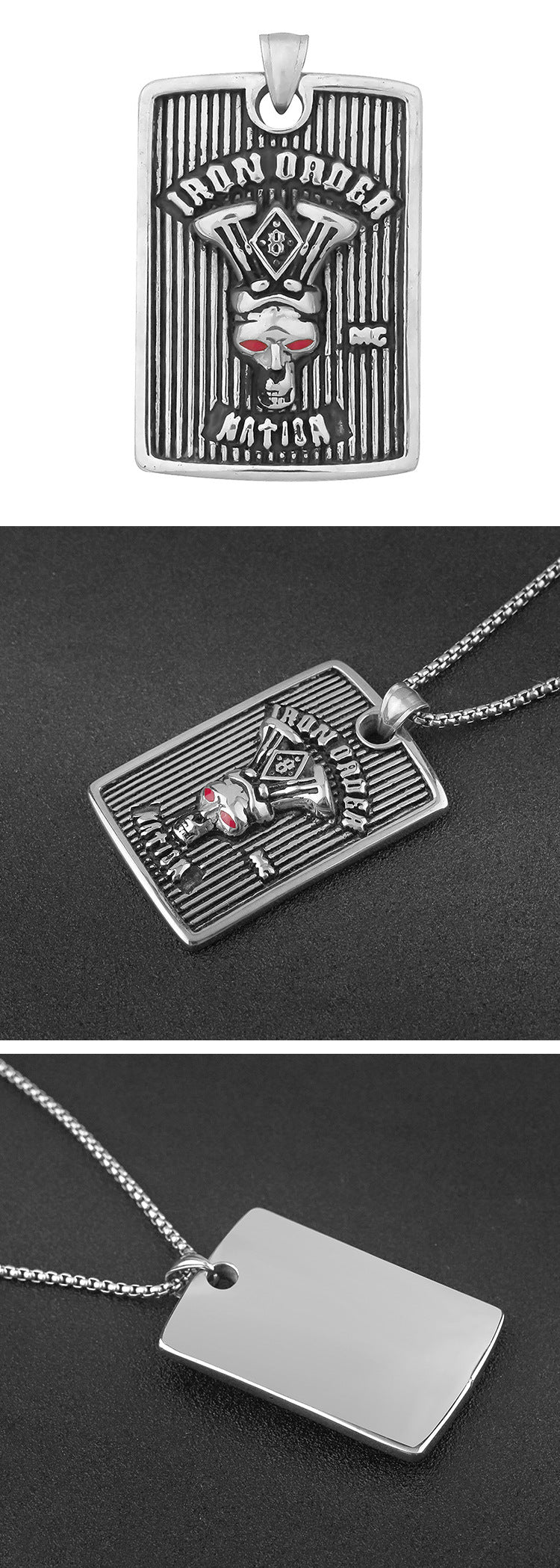 New Fashion European and American Style Titanium Steel Pendant Necklace Trendy Punk Accessories Personalized Jewelry Wholesale