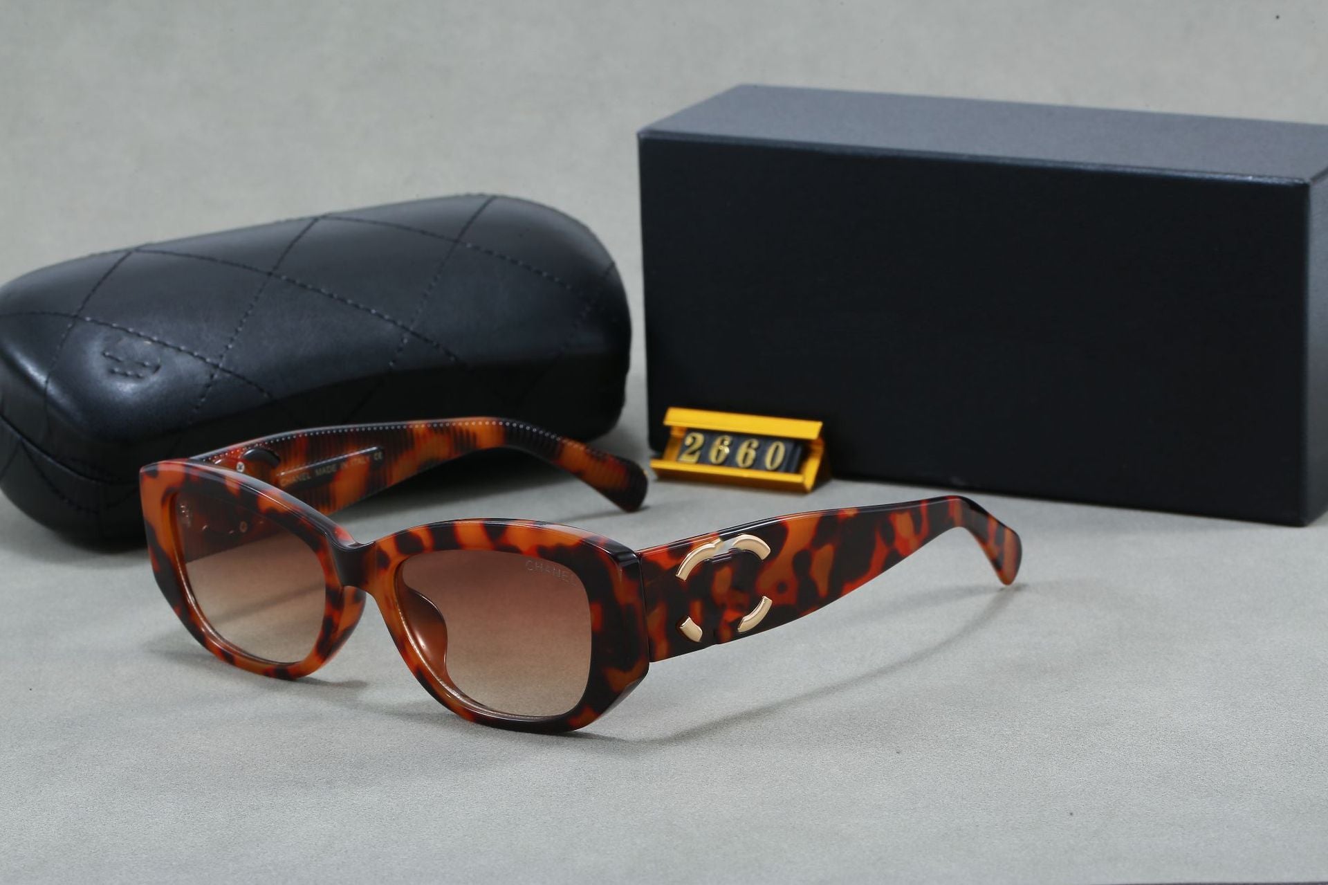 Classic style logo Double C Sunglasses for Women, Internet Celebrity, Xiaohongshu Hot Item, Sunglasses for Men, Acetate, Live Streaming Hot Item2660