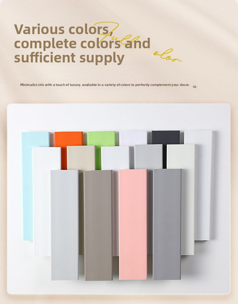 Cream-style stone-plastic baseboard, popular online pvc Snap-in high-polymer skirting board, ultra-narrow flat tile baseboard