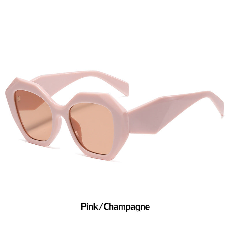 Sunglasses for Women New Irregular Frame Sunglasses for Women European and American Trendy Large Frame Sunglasses Sun Protection Glasses