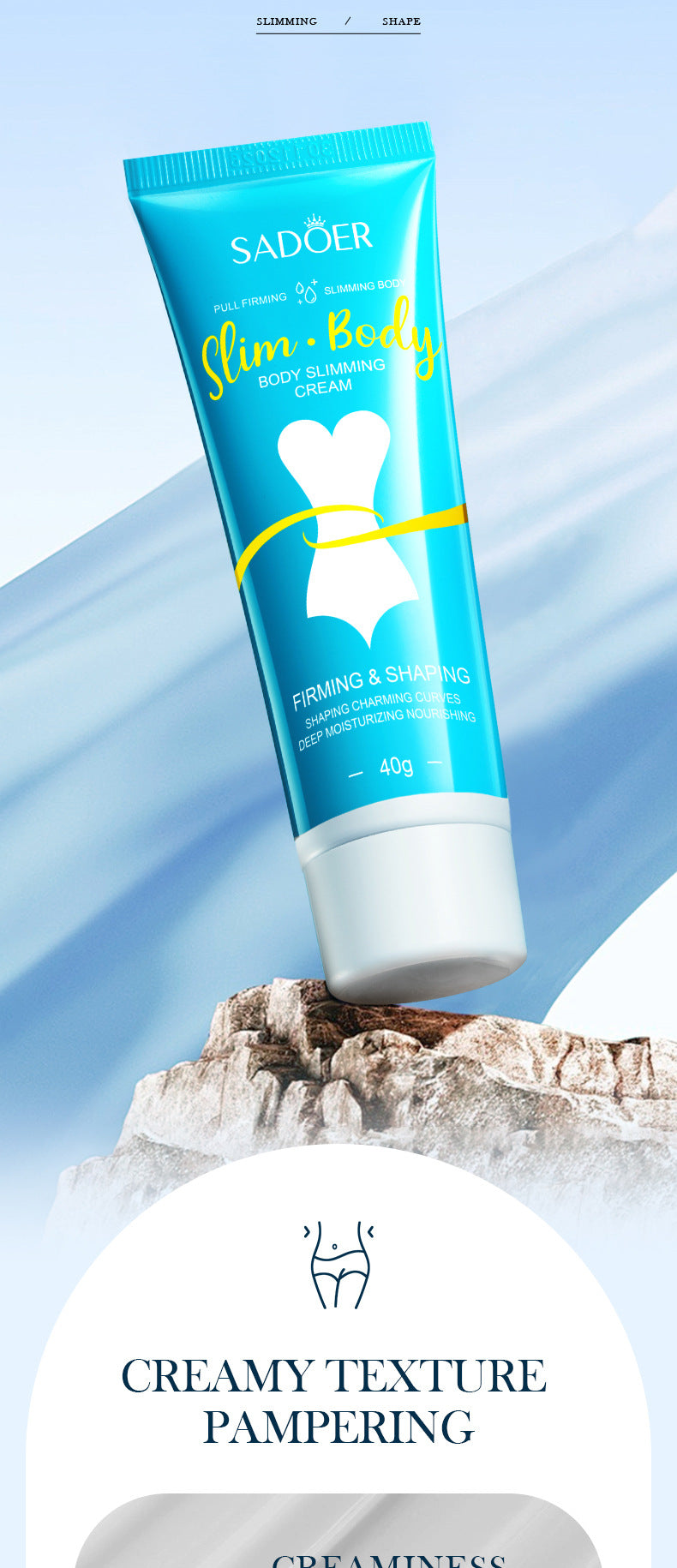 Full English Slimming Cream SADOER Body Shaping Care Products  Foreign Trade Live Streaming Skincare Manufacturer Wholesale