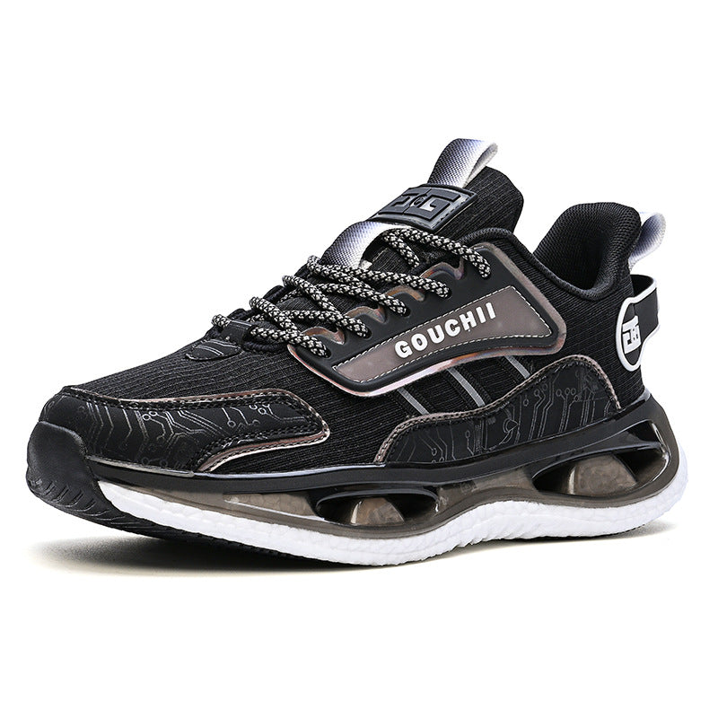 Autumn Hot-Selling Popcorn Rubber Non-Slip Wear-Resistant Sports Running Shoes Mesh Breathable Couple Trendy Casual Shoes