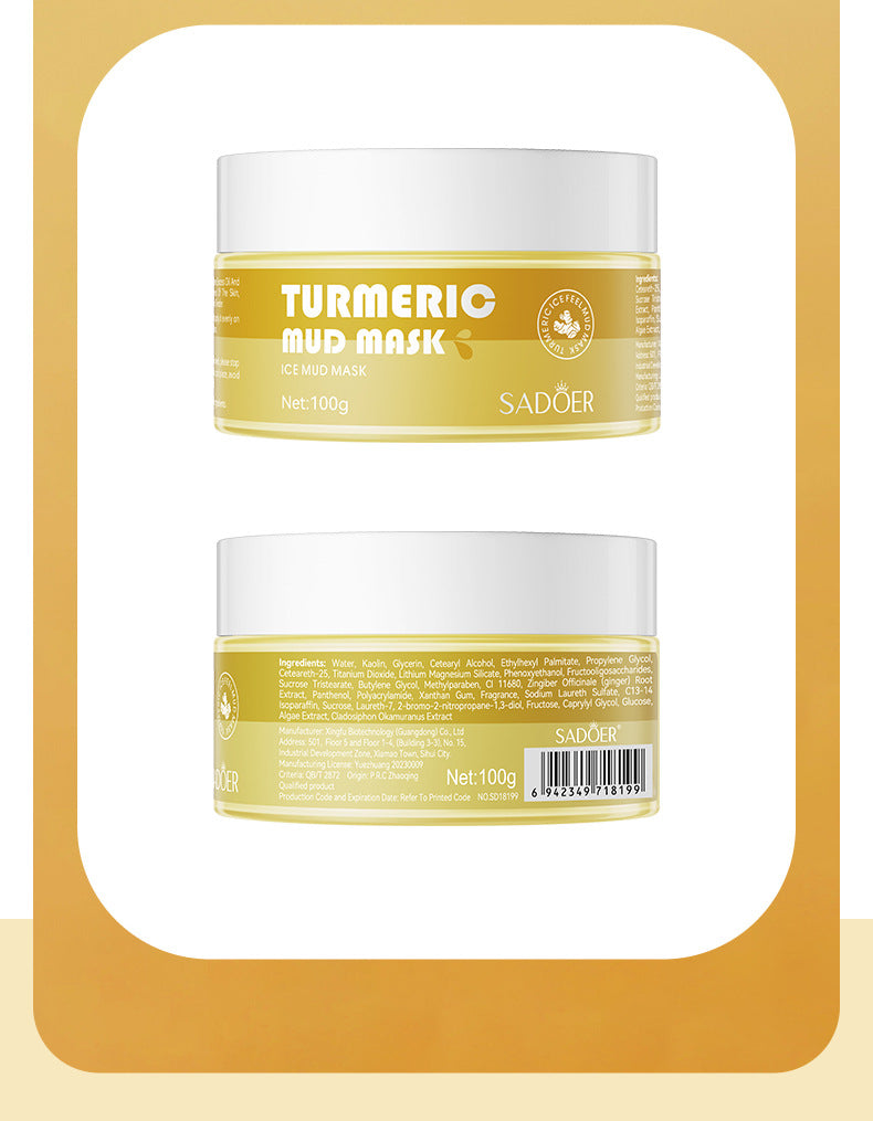 Clay mask100g SADOER Cleansing Mask Ginger Skin Rejuvenation Smear-On Cross-Border Wholesale