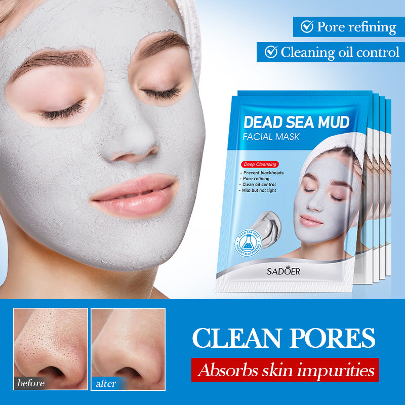Dead Sea Mud Cleansing Mask SADOER Deep Cleansing Blackhead Removal Mask Cross-Border Wholesale