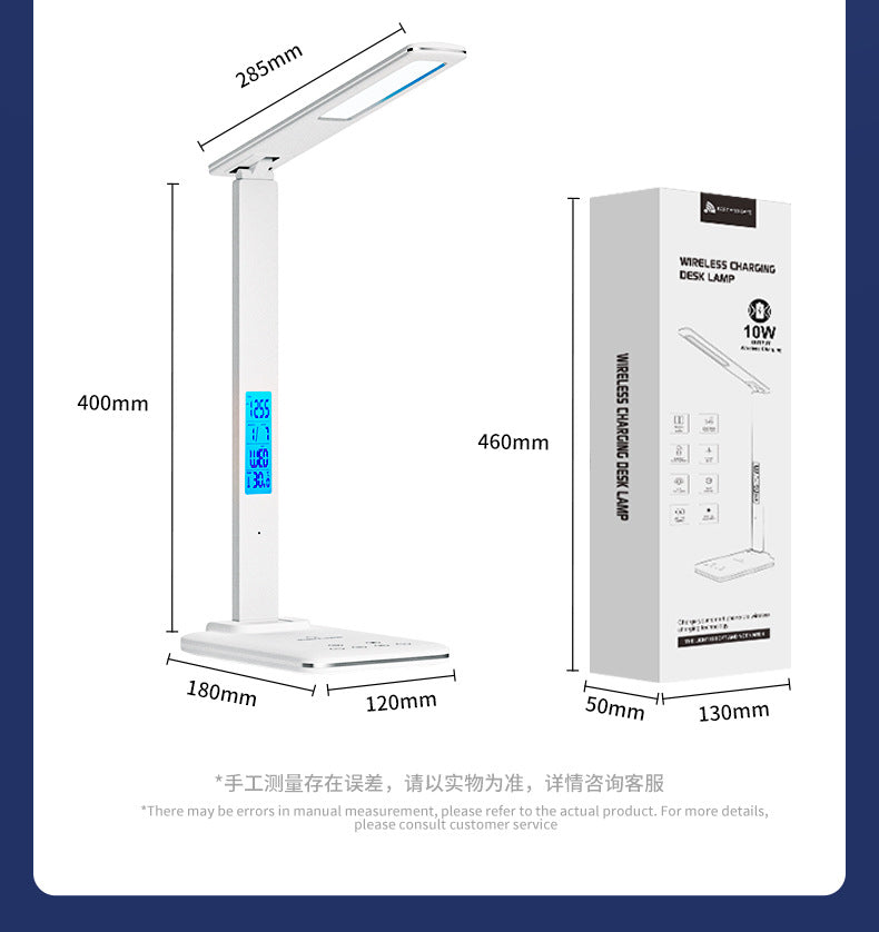Multifunctional Eye Protection Desk Lamp Smart Touch Foldable Timer15Wireless Charging Office Dimmable Reading Business Desk Lamp