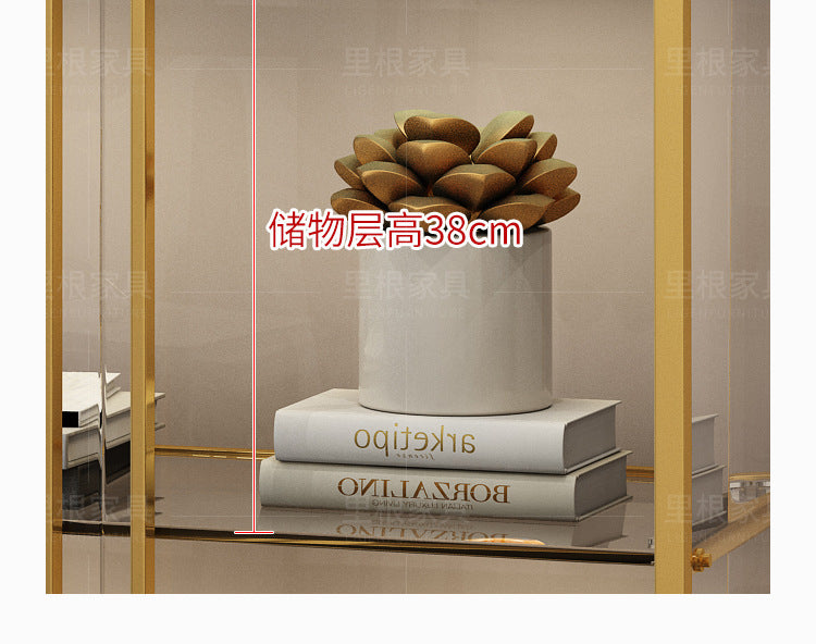 Simple Wine Cabinet Wall-Mounted Living Room Modern Simple Glass Storage Cabinet Home Storage Cabinet Light Luxury High-End Display Cabinet