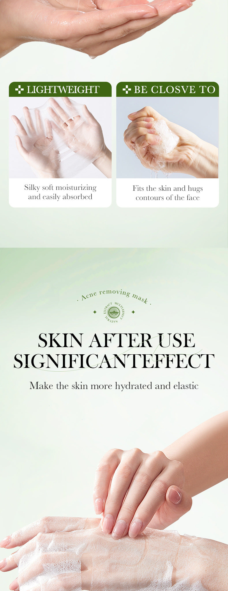 Full English Salicylic Acid Mask SADOER Anti-acne Soothing Skin Rejuvenation Hydrating Anti-acne Mask  Wholesale