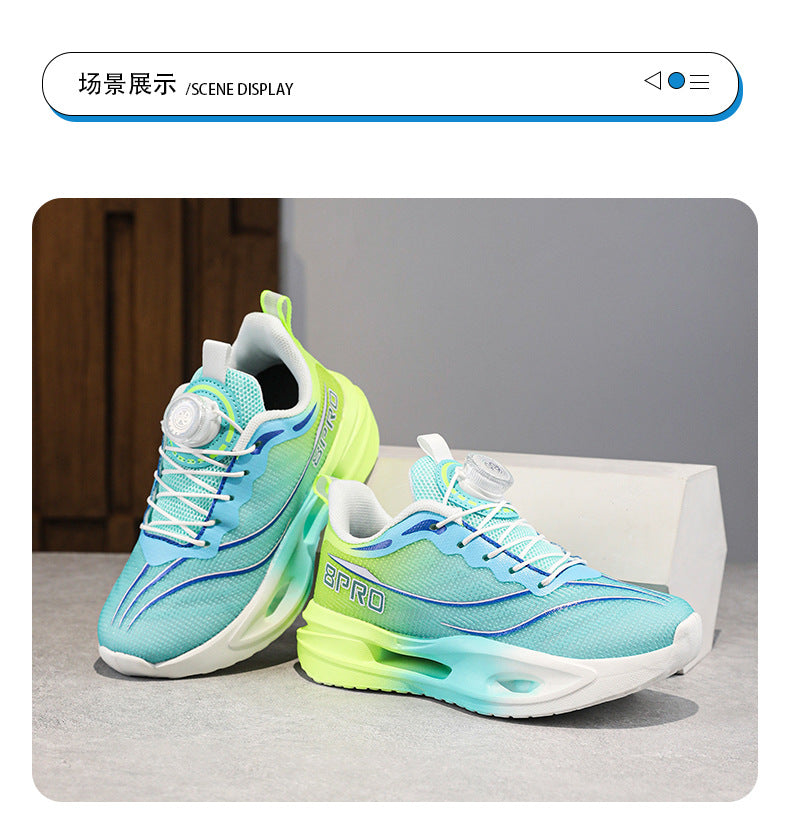 Spring and Summer Fashion Comfortable Running Shoes for Teenagers, Casual Shoes with High Elasticity and Shock Absorption, Student Marathon Training Sports Shoes